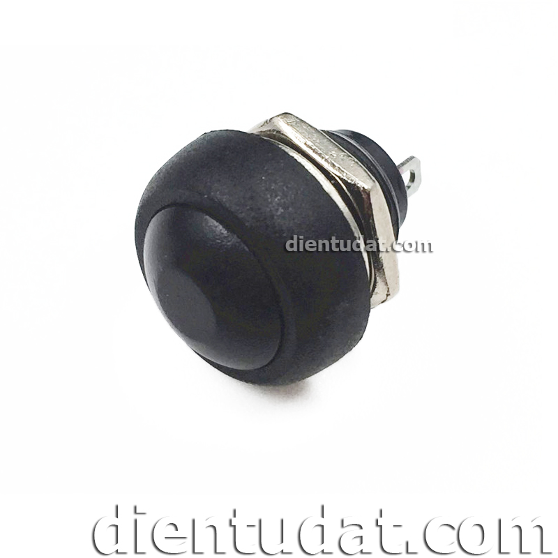 Nút Nhấn Reset 12mm - 250V 10A - Đen