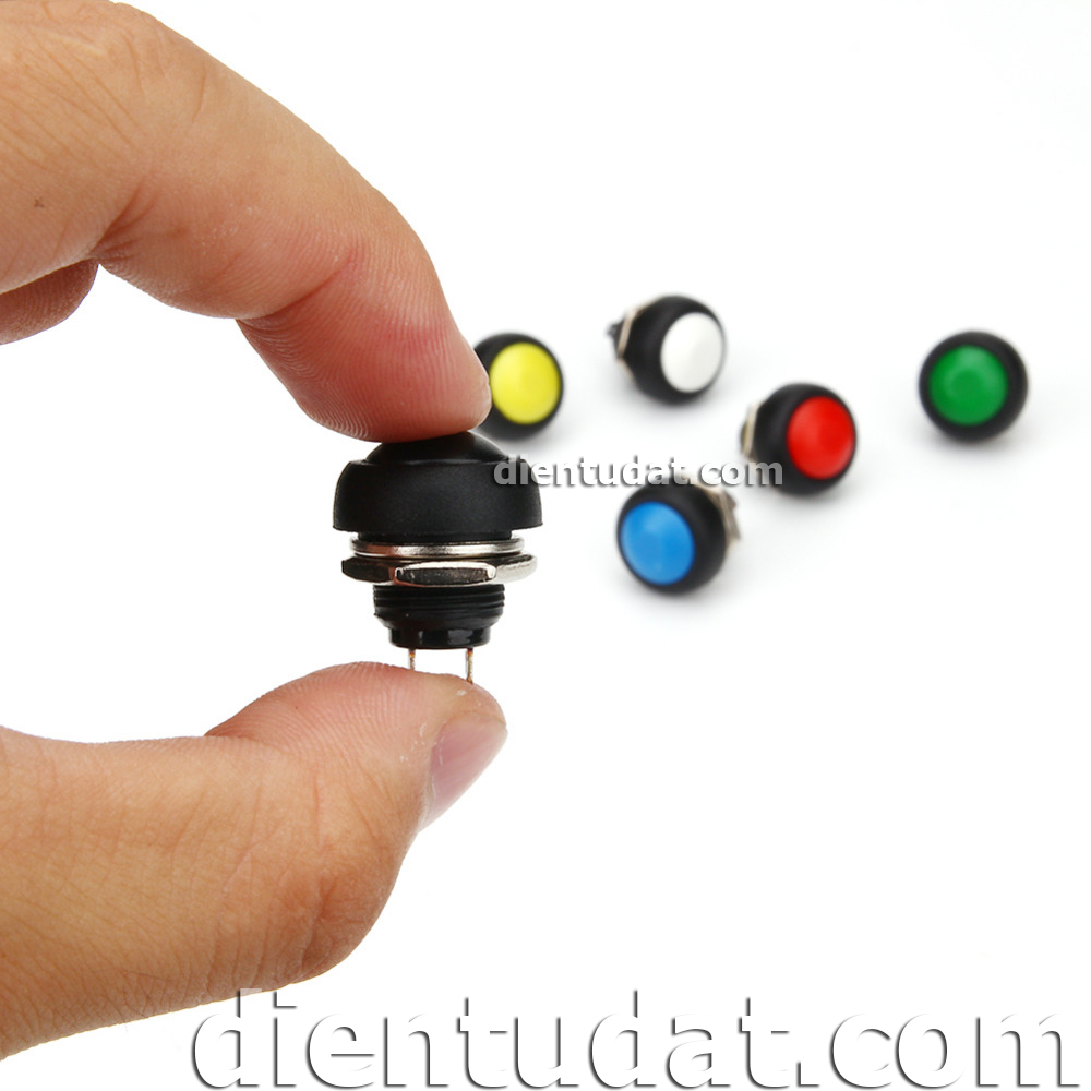 Nút Nhấn Reset 12mm - 250V 10A - Đỏ