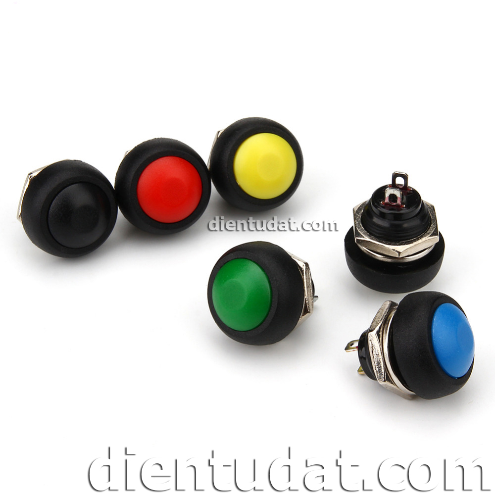 Nút Nhấn Reset 12mm - 250V 10A - Đỏ