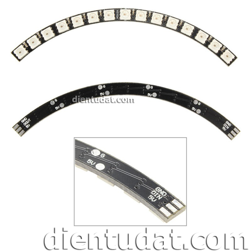 Vòng 60 LED RGB WS2812 5050 - 4*1/4 Vòng