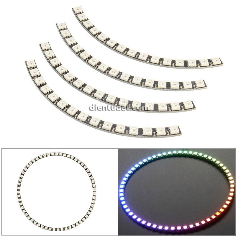 Vòng 60 LED RGB WS2812 5050 - 4*1/4 Vòng