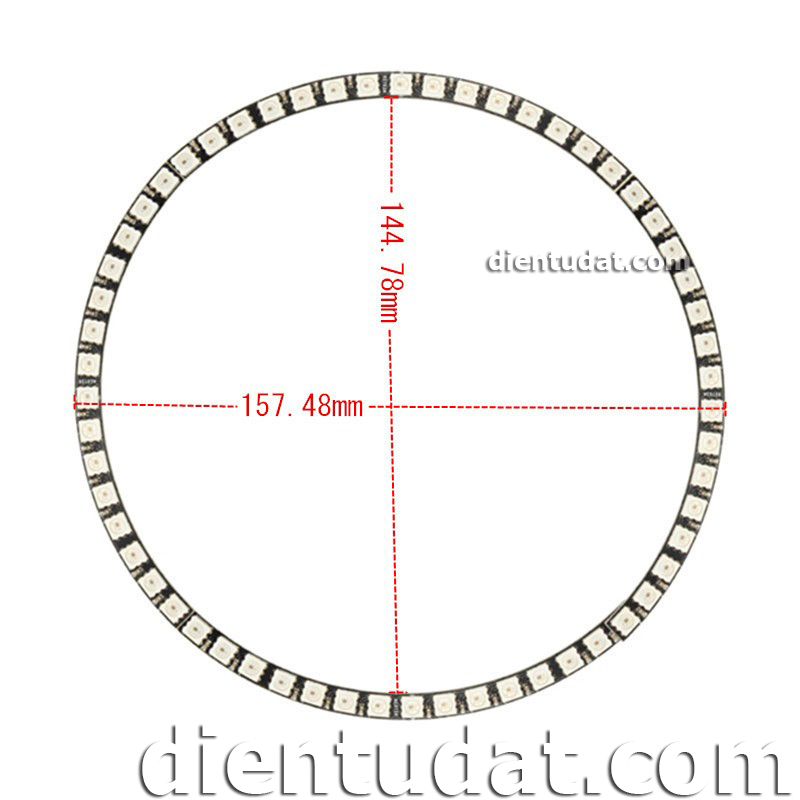 Vòng 60 LED RGB WS2812 5050 - 4*1/4 Vòng