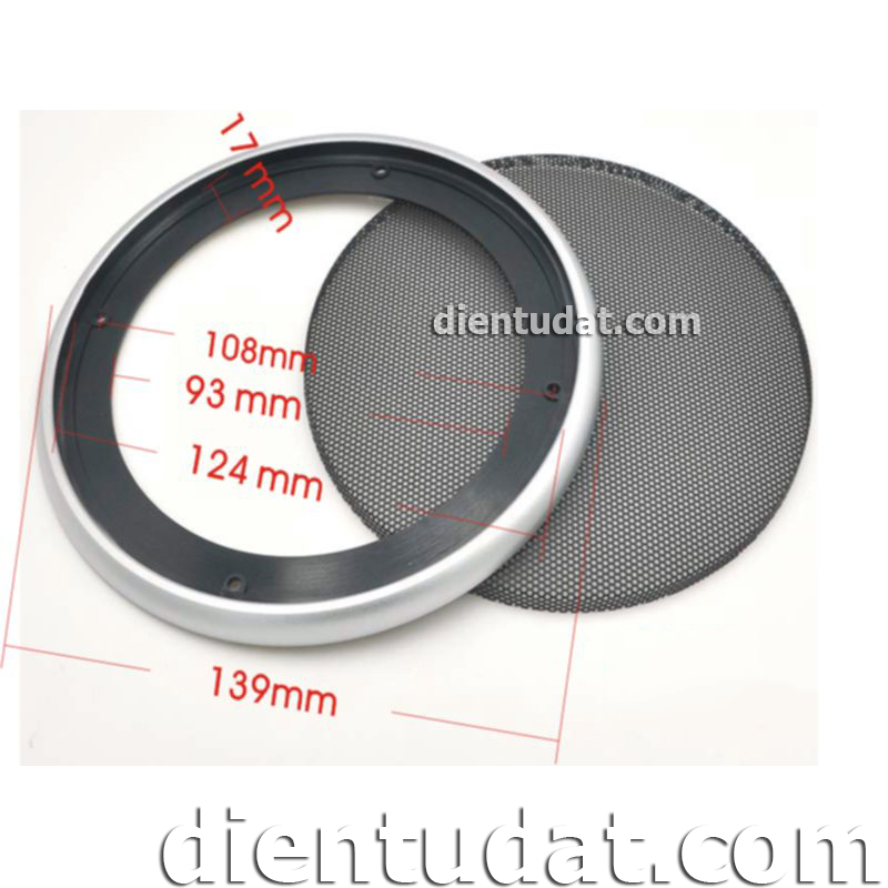 Khung Lưới Bảo Vệ Loa 4inch Tràn Viền - Bạc