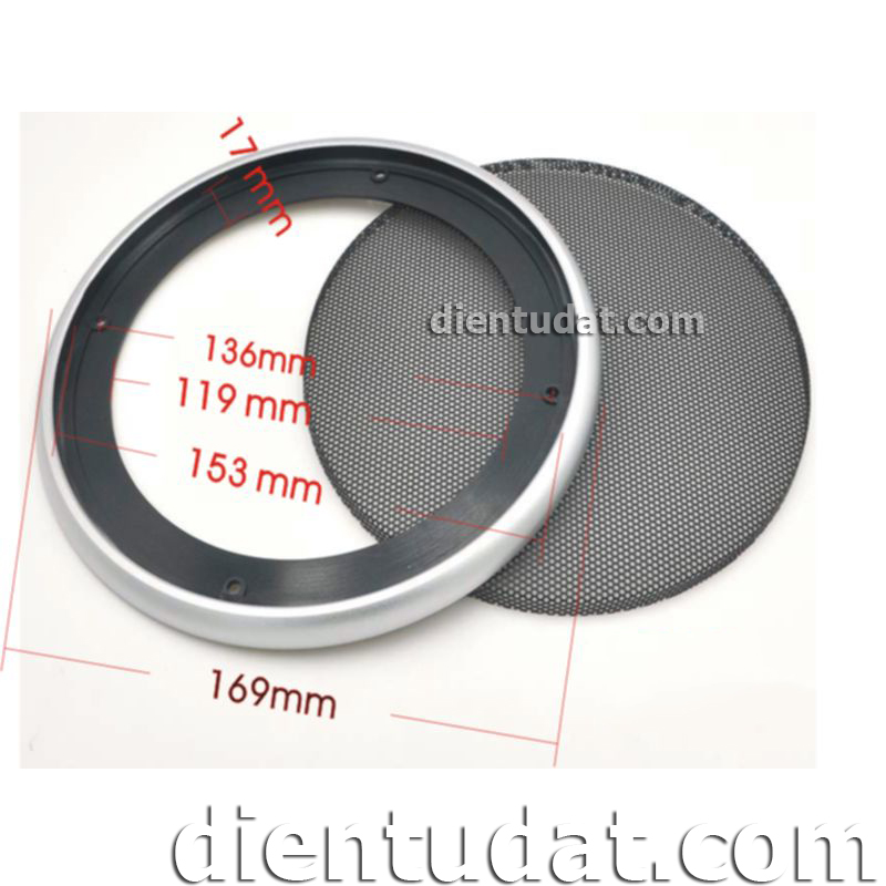 Khung Lưới Bảo Vệ Loa 5inch Tràn Viền - Bạc