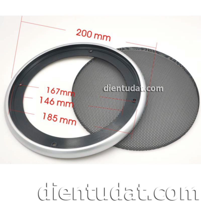 Khung Lưới Bảo Vệ Loa 6inch Tràn Viền - Bạc