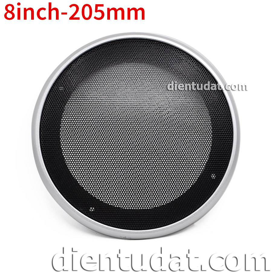 Khung Lưới Bảo Vệ Loa 8inch Tràn Viền - Bạc