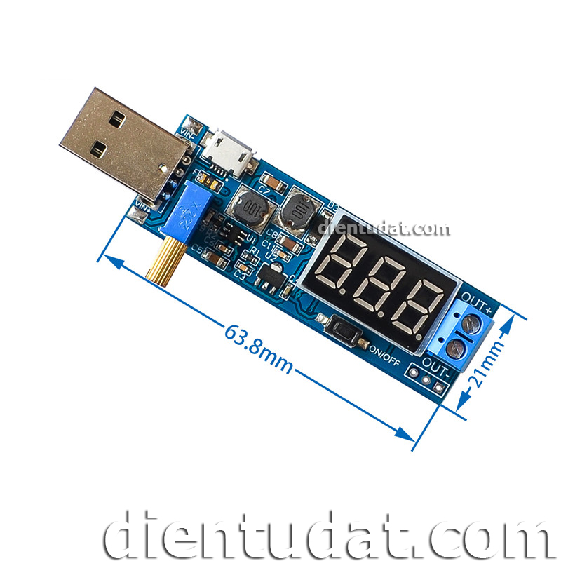Mạch Tăng Áp USB Hiển Thị Led