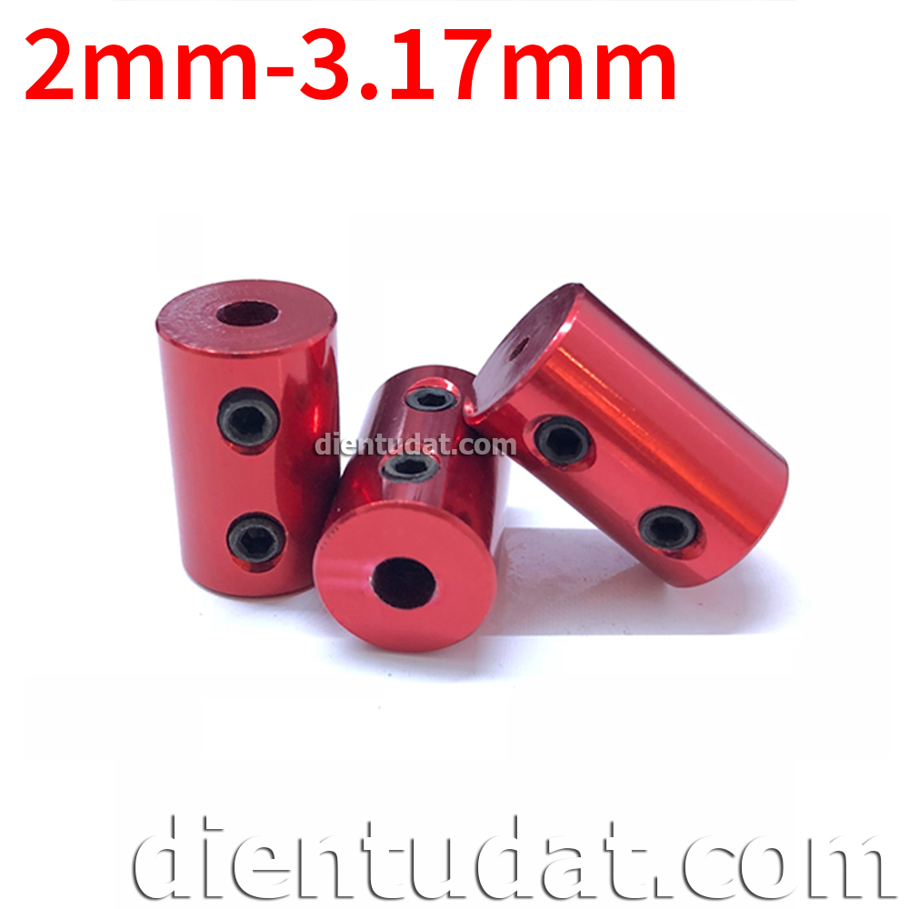 Khớp Nối Trục Màu Đỏ 2mm-3.17mm