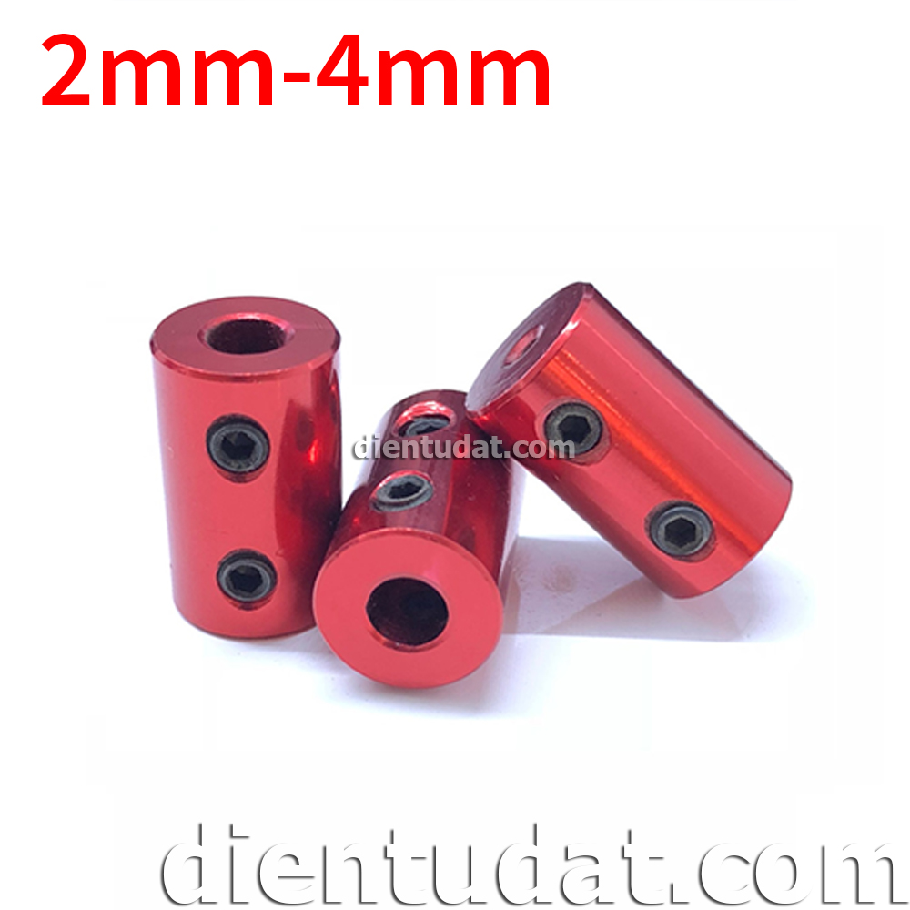 Khớp Nối Trục Màu Đỏ 2mm-4mm