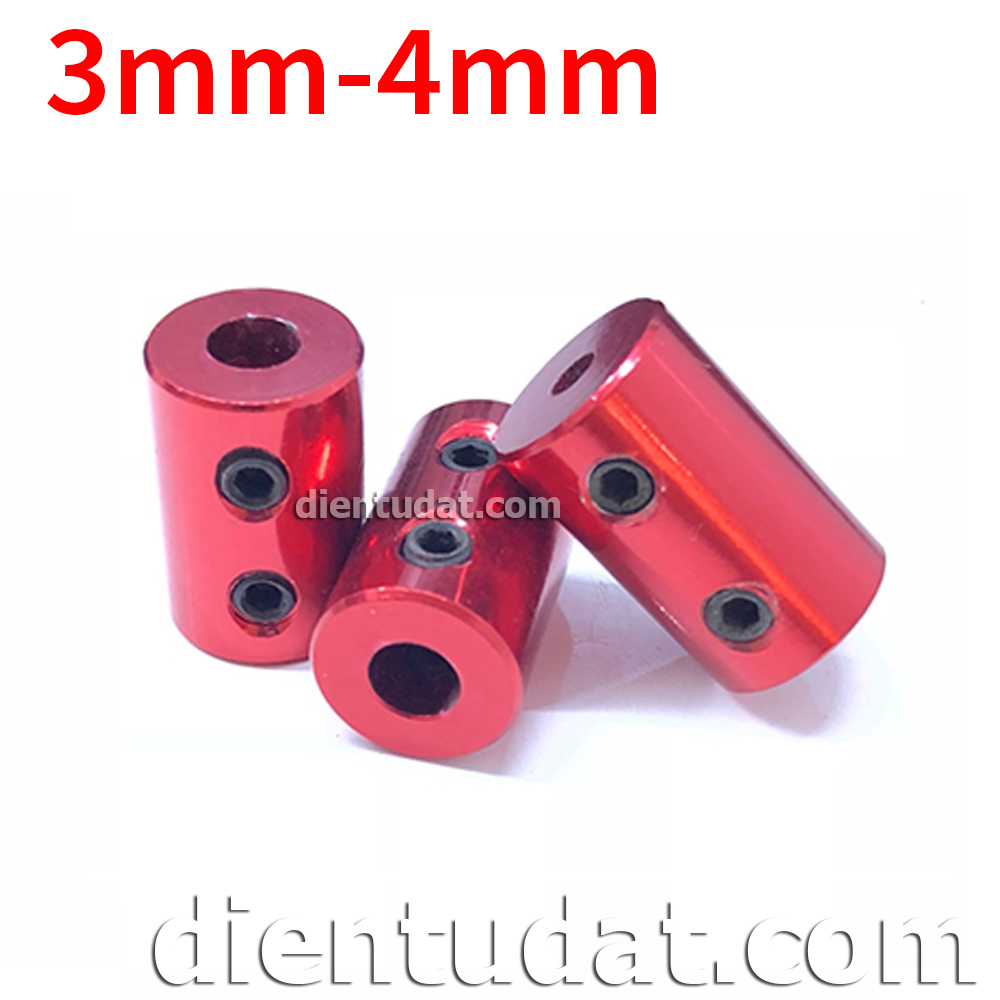 Khớp Nối Trục Màu Đỏ 3mm-4mm