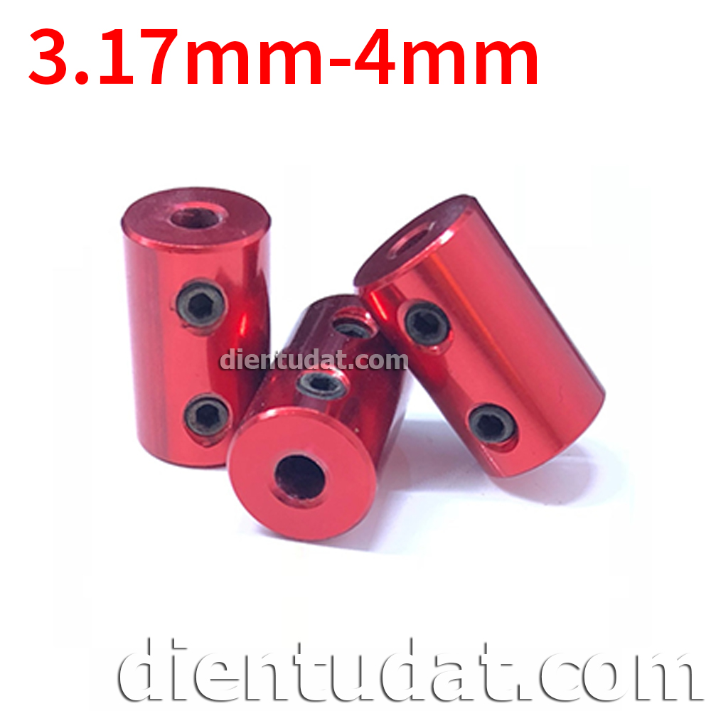 Khớp Nối Trục Màu Đỏ 3.17mm-4mm