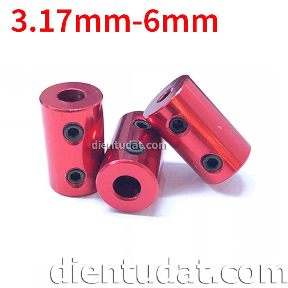 Khớp Nối Trục Màu Đỏ 3.17mm-6mm