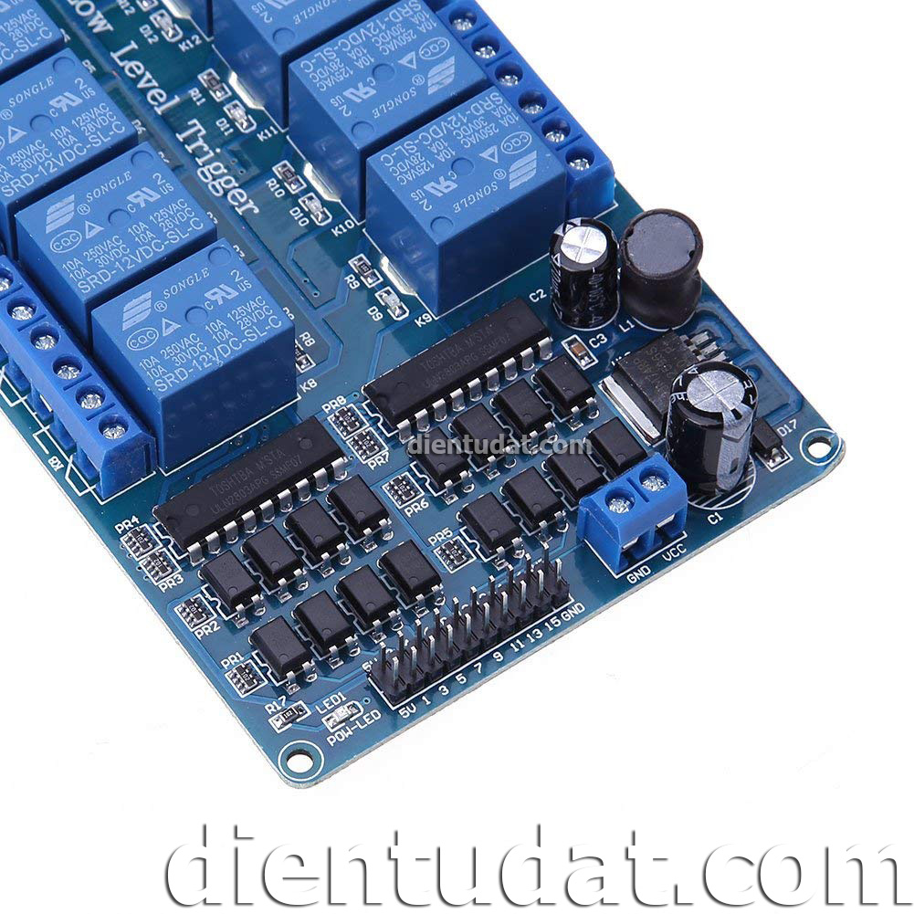 Module Relay 16 Kênh Kích Mức Thấp 12V