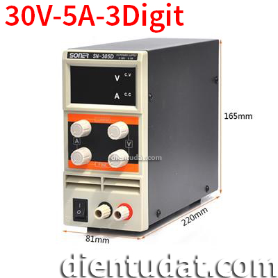 Bộ Nguồn Đa Năng KPS305D 30V 5A - 3 DIGIT