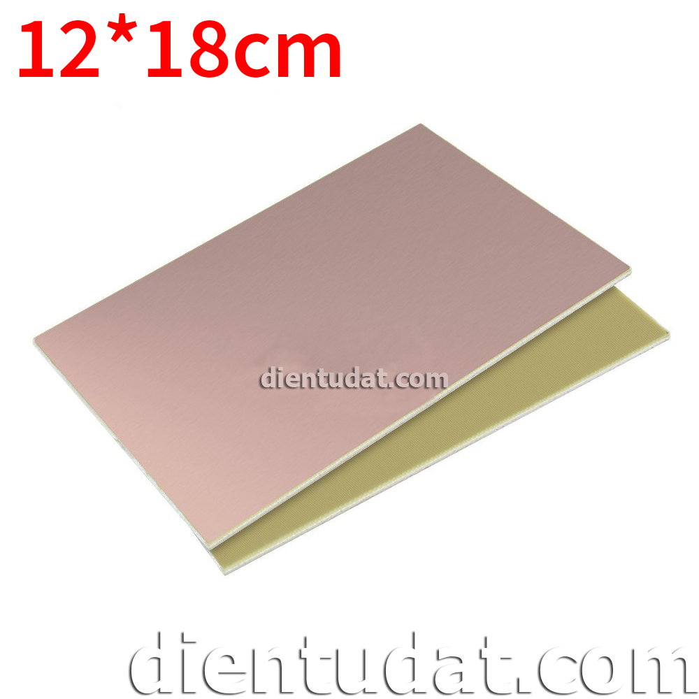 Phíp Board Đồng 1 mặt Sợi Thủy Tinh 12*18cm