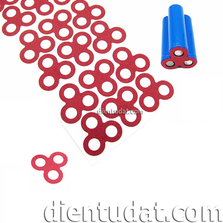 Miếng Cách Nhiệt 3 Cell 18650 Có Lỗ - Có Keo
