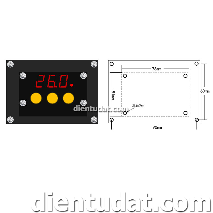 Mạch Kiểm Soát Nhiệt Độ Đóng Ngắt 2 Kênh Nóng Lạnh - W1501
