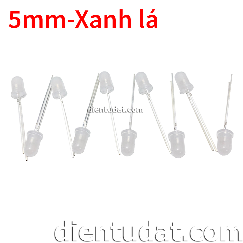 Combo 10 Led 5mm Xanh Lá