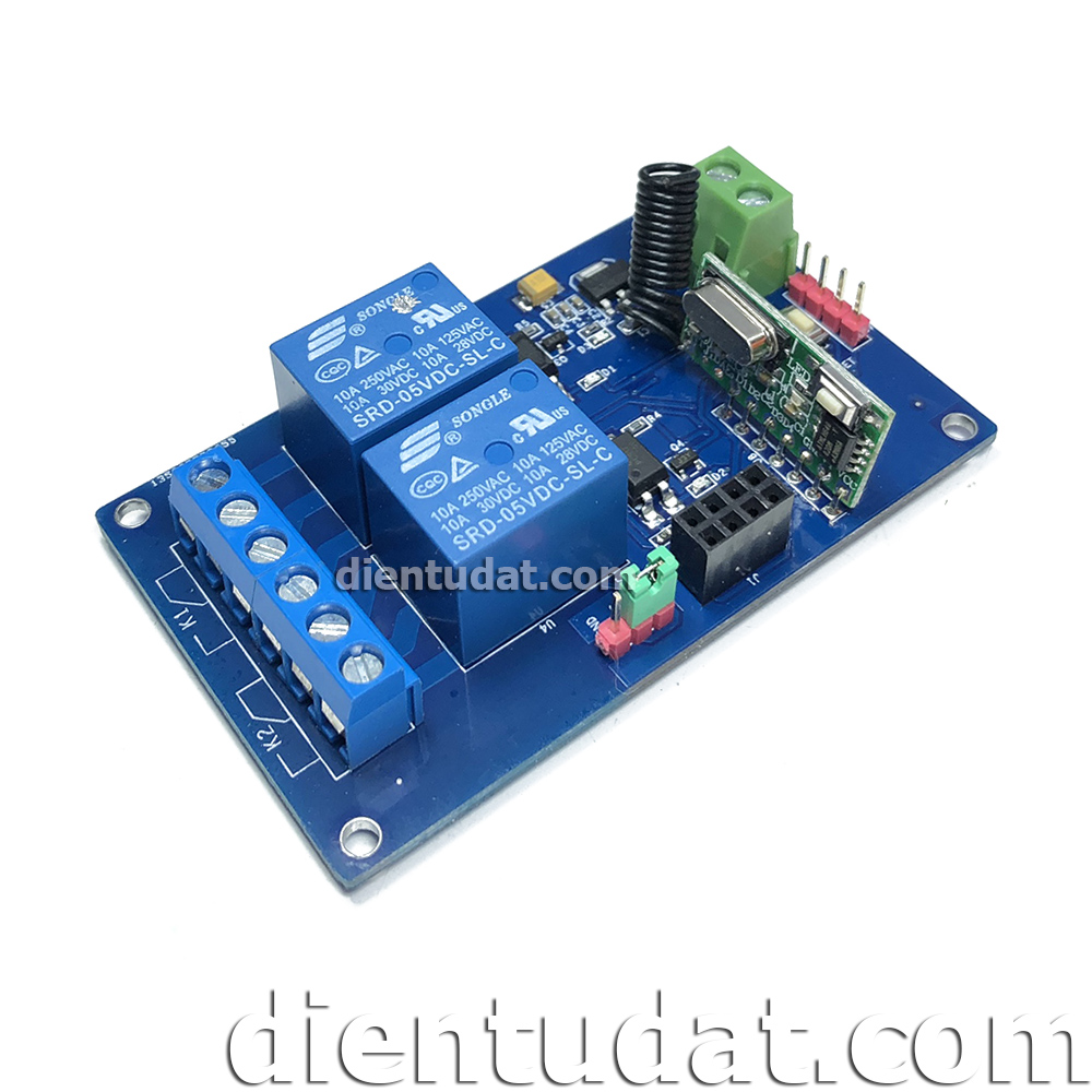 HTC-TECH Mạch Điều Khiển RF Đóng Ngắt 2 Relay 5V