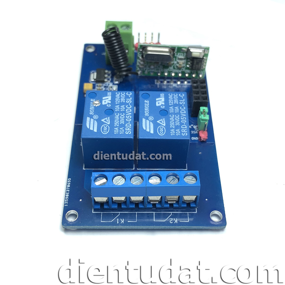 HTC-TECH Mạch Điều Khiển RF Đóng Ngắt 2 Relay 5V