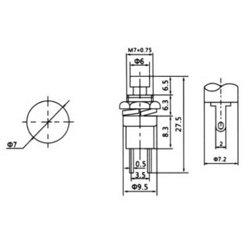 Nút Nhấn Reset Tự Nhả Mini PBS-110