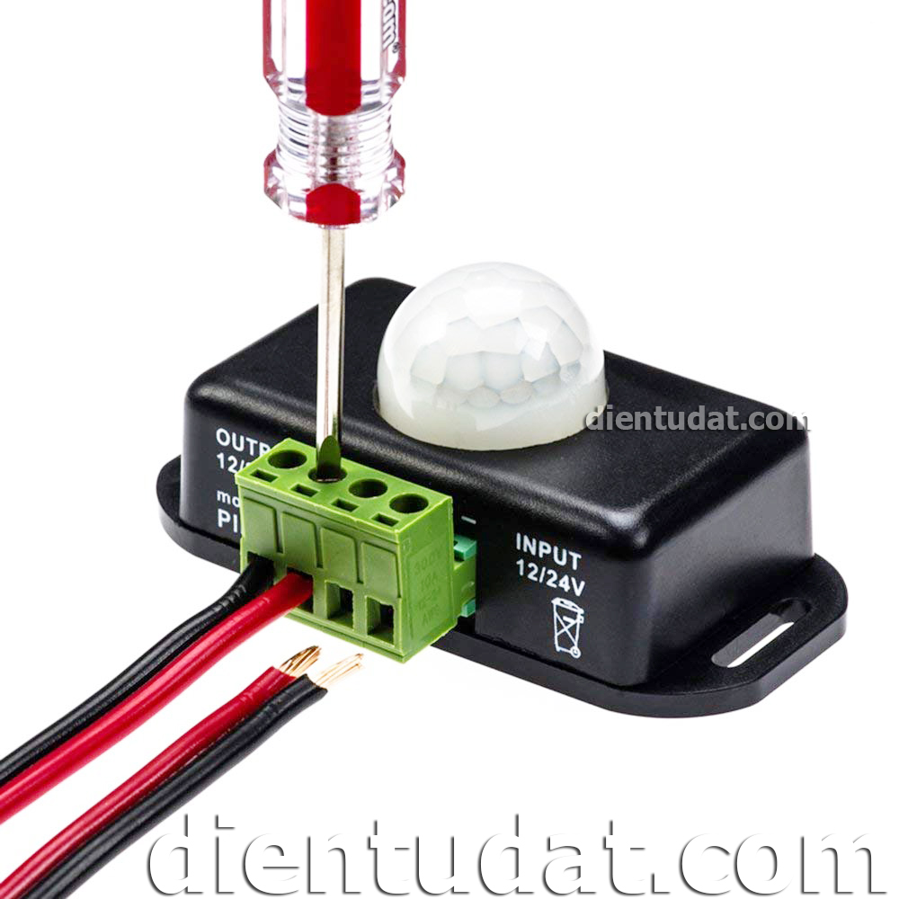 Công Tắc Cảm Biến Chuyển Động PIR 12V/24V 8A Điều Chỉnh Trễ
