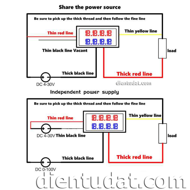 Đồng Hồ Đo Dòng Áp 4 Số 0~200V - 10A
