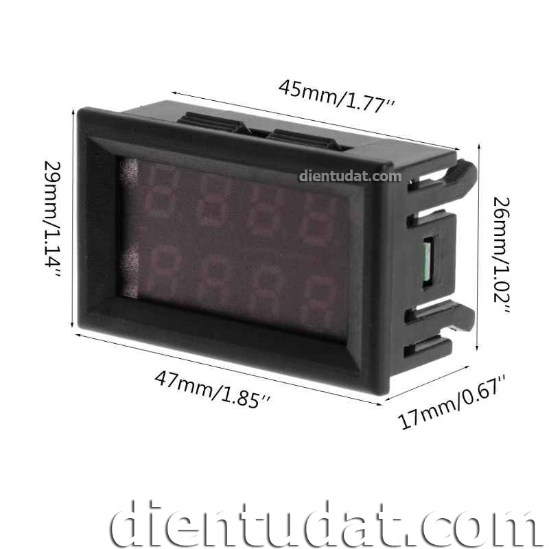 Đồng Hồ Đo Dòng Áp 4 Số 0~200V - 10A