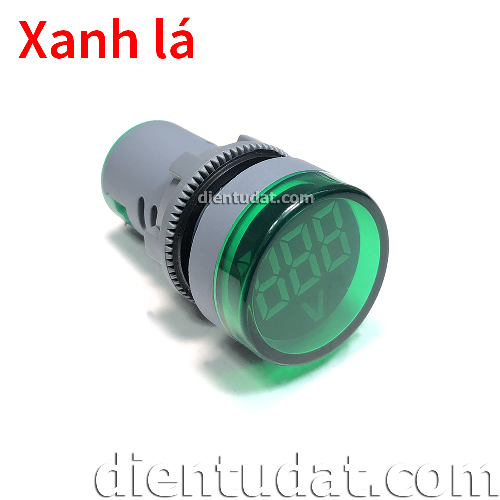 Đồng Hồ Đo AC 60V~500V 22mm - Xanh Lá