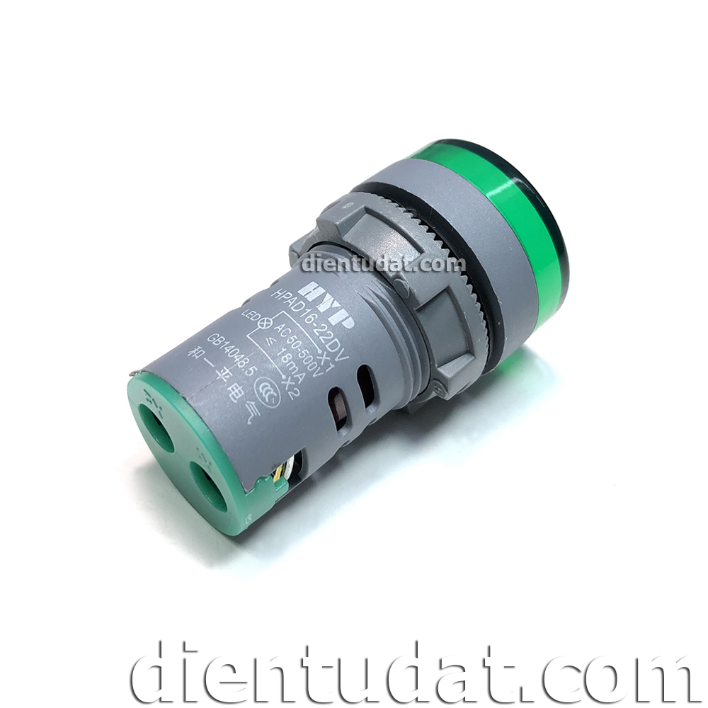 Đồng Hồ Đo AC 60V~500V 22mm - Xanh Lá