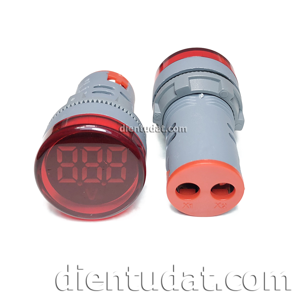 Đồng Hồ Đo AC 60V~500V 22mm - Đỏ