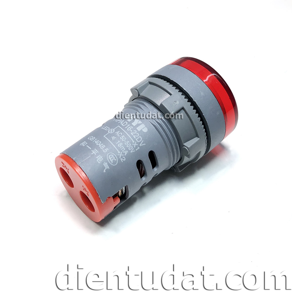 Đồng Hồ Đo AC 60V~500V 22mm - Đỏ