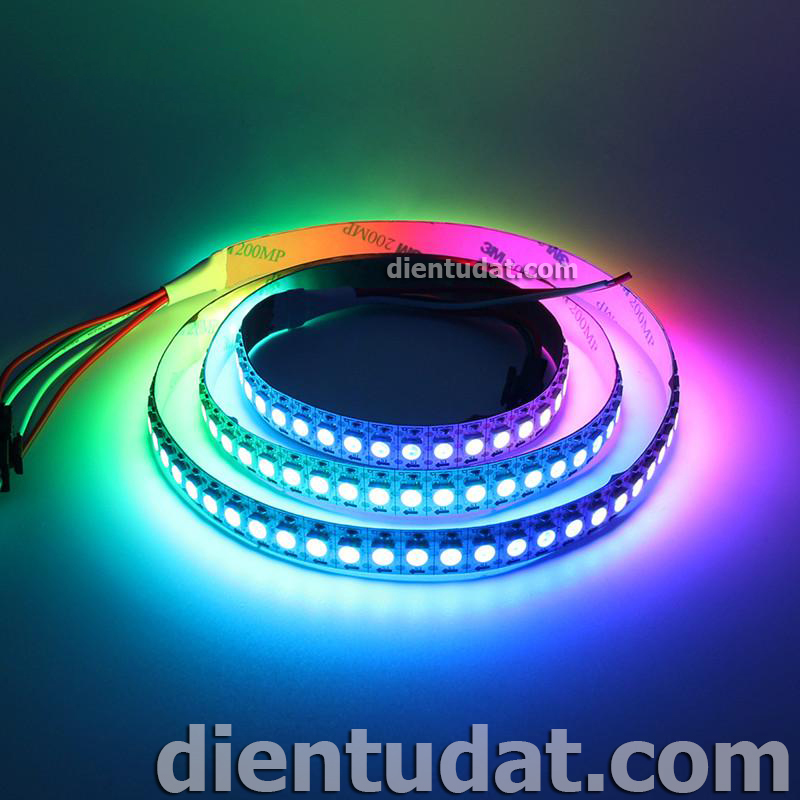 Dây LED RGB 5050 SMD WS2812B - 144 Led/M - Dây LED 1 Mét - Dây LED 1 Mét - Trắng