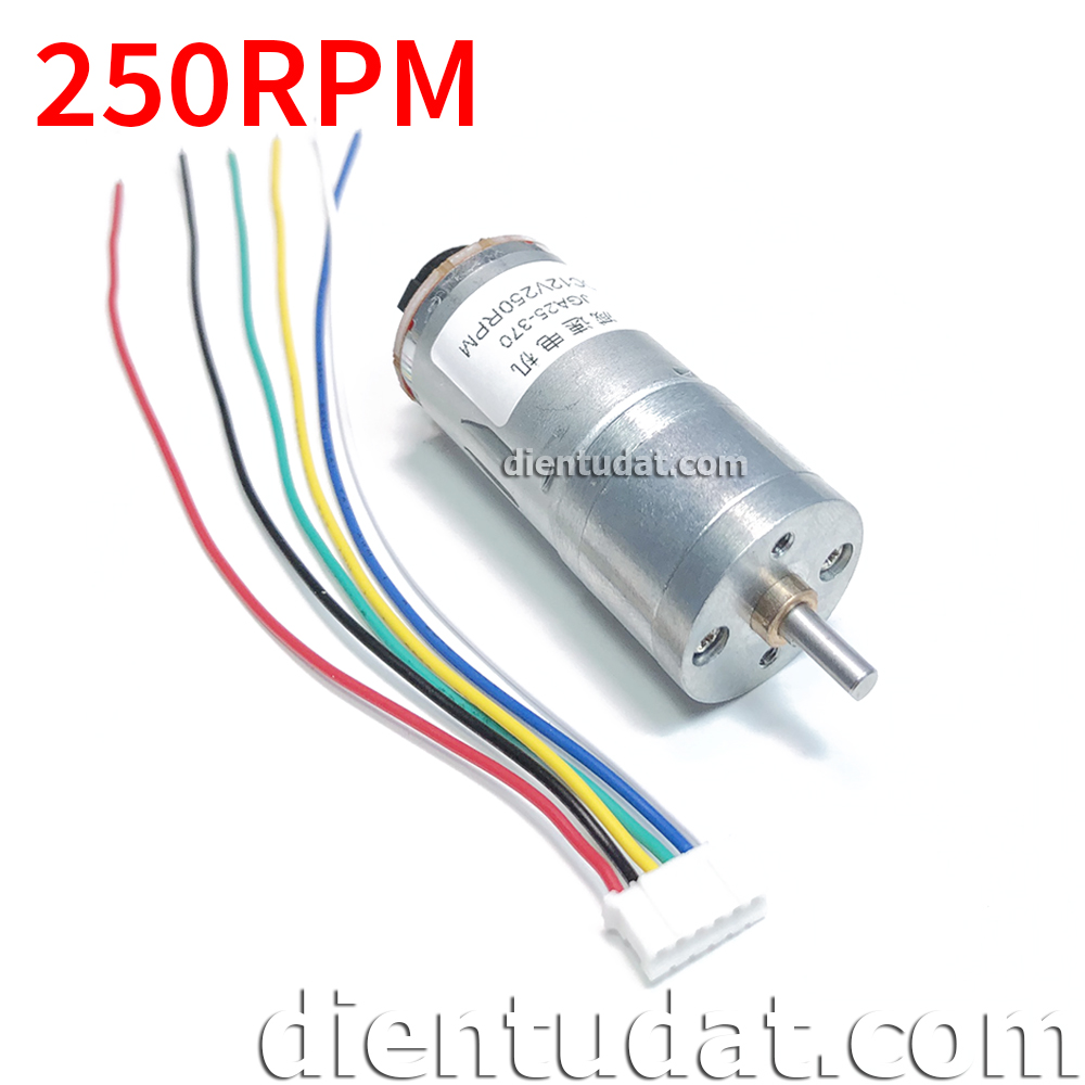 250RPM Gear Motor With Encoder JGA25-370
