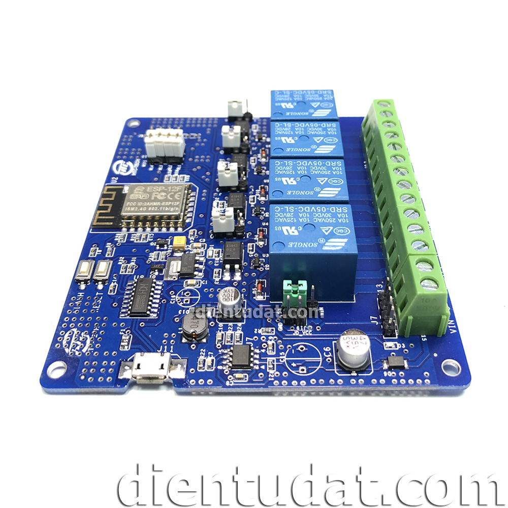 HTC-Tech Mạch 4 Relay Điều Khiển Qua Wifi ESP8266 - 5V