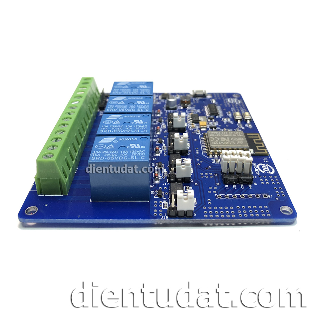 HTC-Tech Mạch 4 Relay Điều Khiển Qua Wifi ESP8266 - 5V