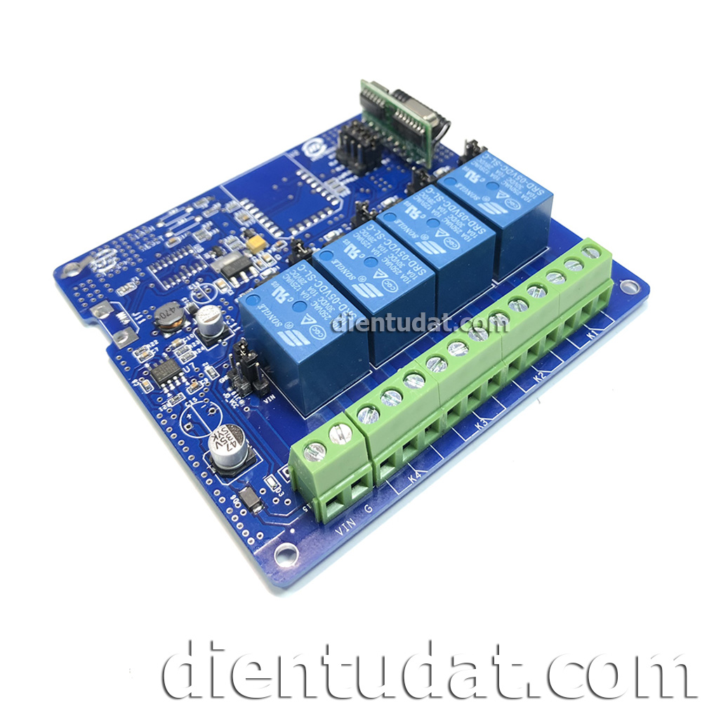 HTC-TECH Mạch Điều Khiển RF Đóng Ngắt 4 Relay 5V