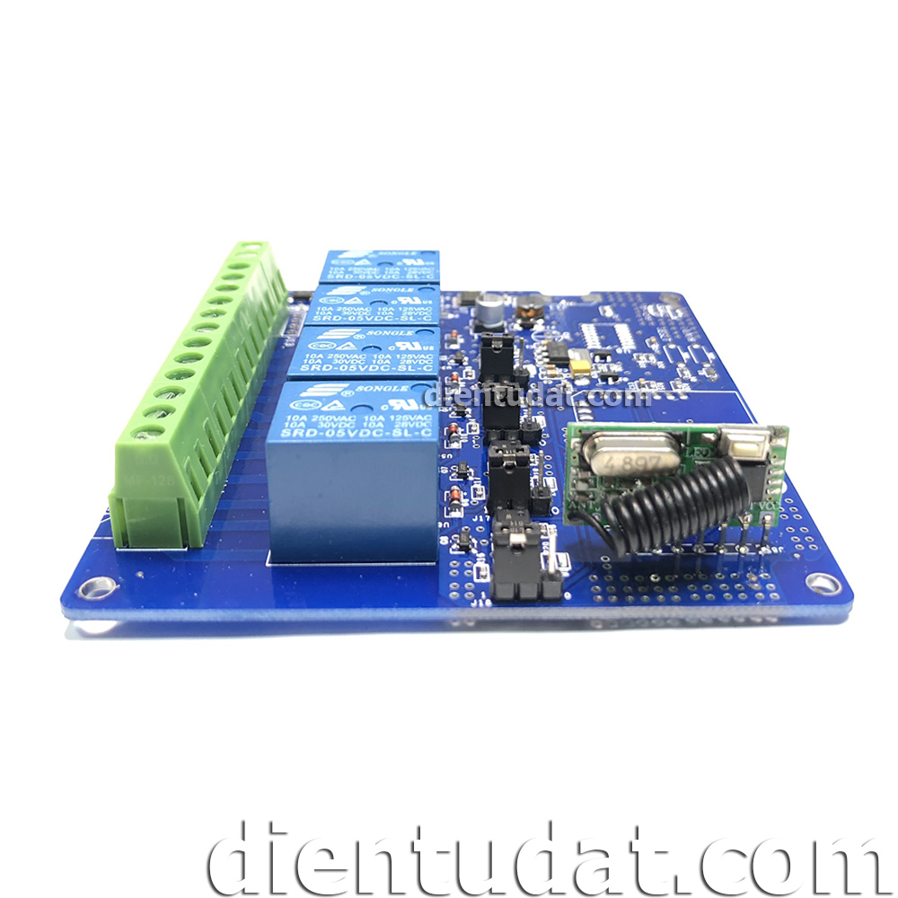 HTC-TECH Mạch Điều Khiển RF Đóng Ngắt 4 Relay 5V