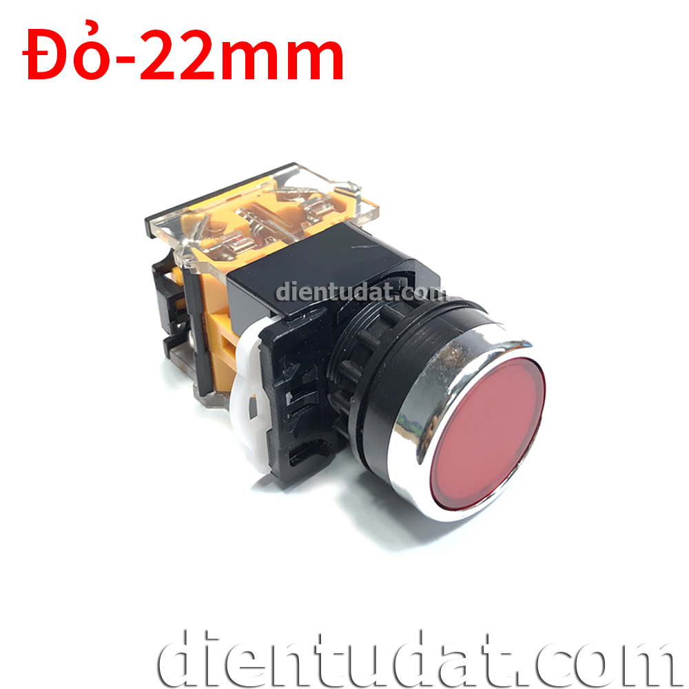 Nút Nhấn LA38 22mm Tự Khóa - Màu Đỏ