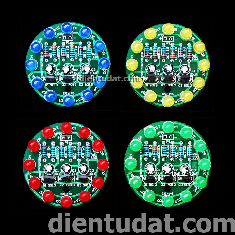 KIT DIY Bộ Led Tròn Xanh Dương - Tự Ráp