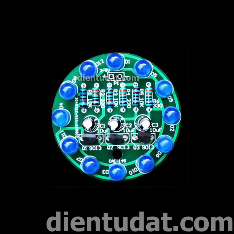 KIT DIY Bộ Led Tròn Xanh Dương - Tự Ráp
