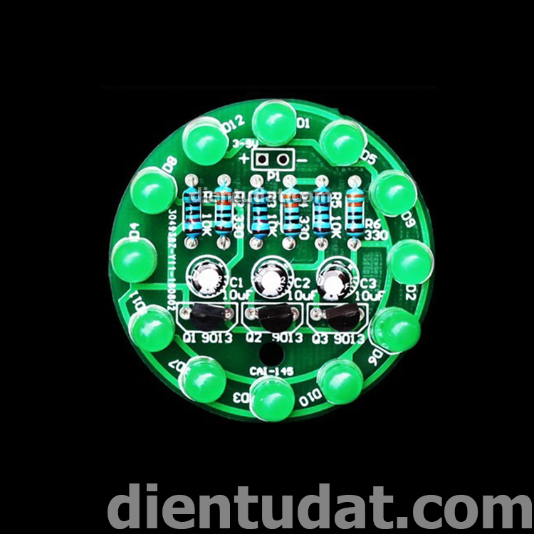 KIT DIY Bộ Led Tròn Xanh Lá - Tự Ráp