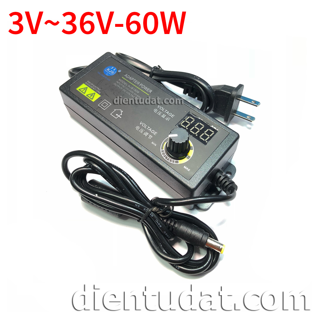 Nguồn Adapter Điều Chỉnh 3V ~ 36V - 60W