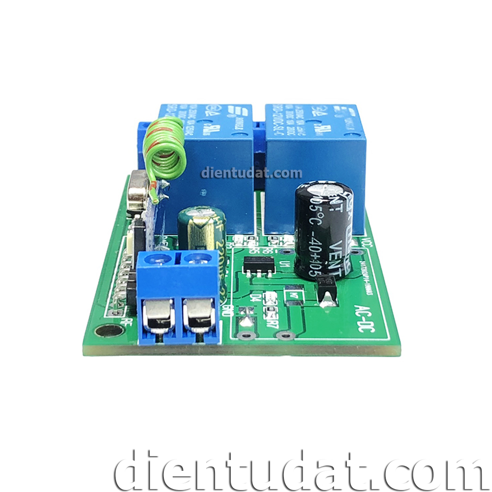 Mạch Điều Khiển RF 2 Relay 12V - WT08 - 315MHz 433MHz