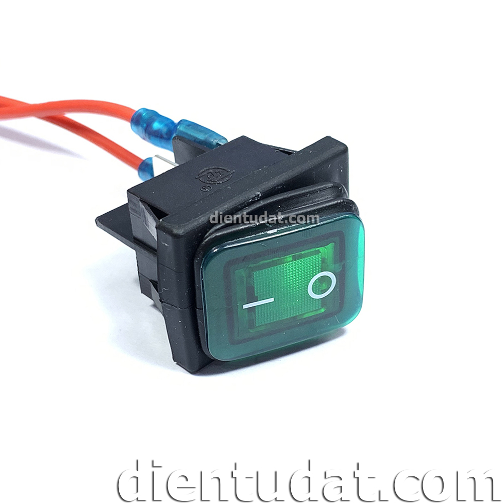 Nút Công Tắc Bập Bênh ON/OFF 16A KCD4-2X1N - Đỏ Xanh Lá