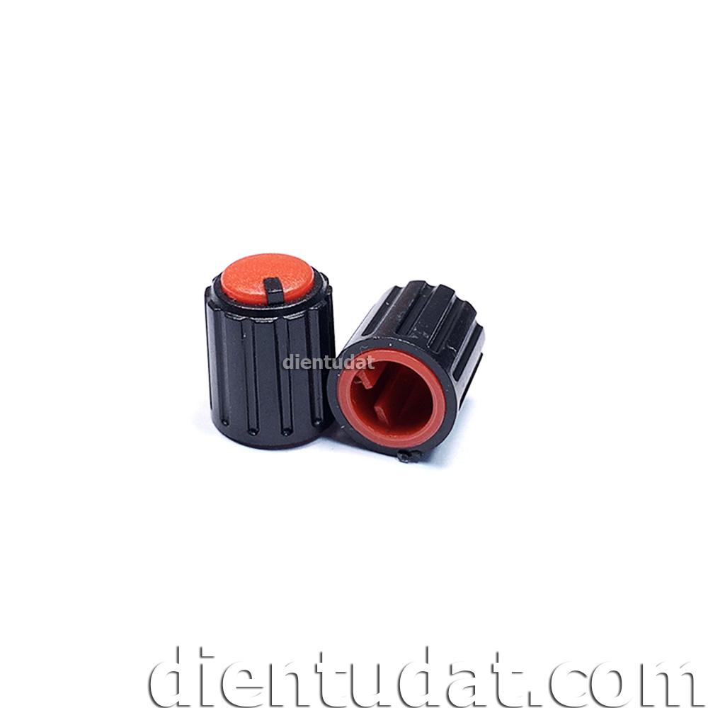 Núm Chiết Áp Volume 6mm 10*12mm - Trục D - Đỏ Trắng