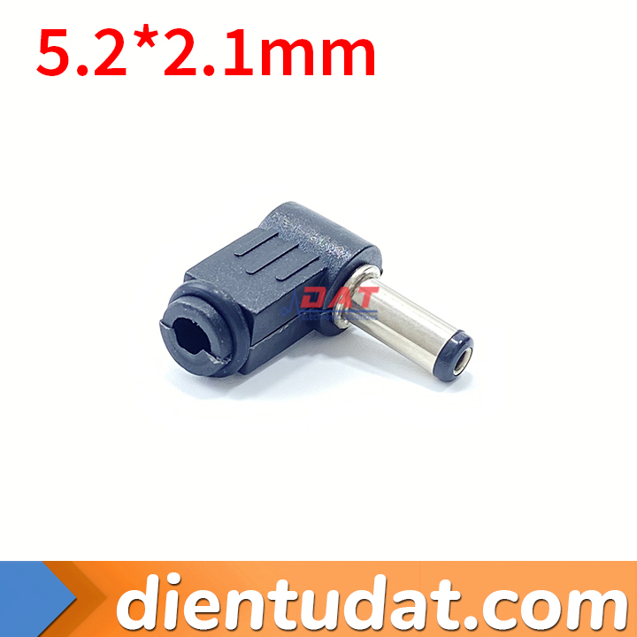 Đầu Jack DC Đực 90 Độ 5.2*2.1mm