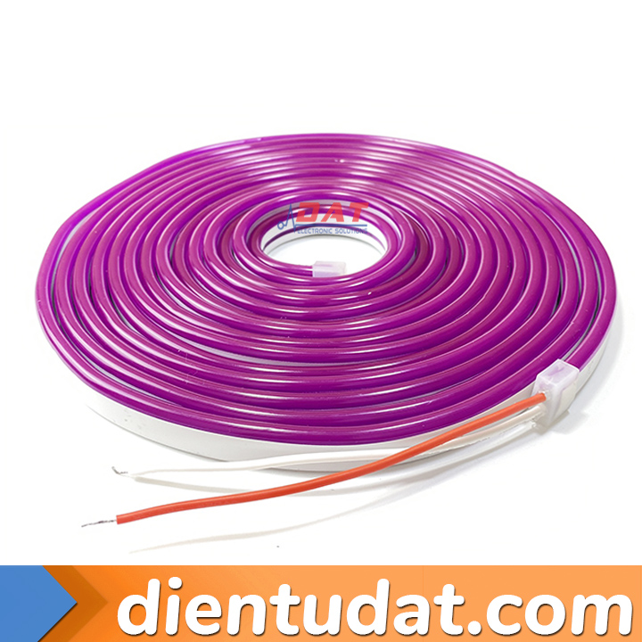 Dây Đèn Dẫn Neon 12V Chống Nước - Cuộn 5 Mét - Tím