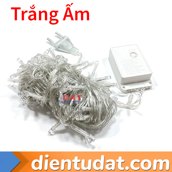 Dây Đèn LED Trang Trí 10 Mét 100 LED 220V - Trắng Ấm Trắng Lạnh Vàng Tím Đỏ Xanh Lá Xanh Dương Đủ Màu