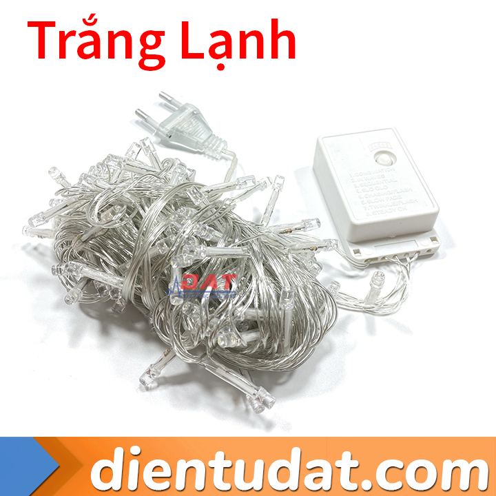 Dây Đèn LED Trang Trí 10 Mét 100 LED 220V - Trắng Ấm Trắng Lạnh Vàng Tím Đỏ Xanh Lá Xanh Dương Đủ Màu
